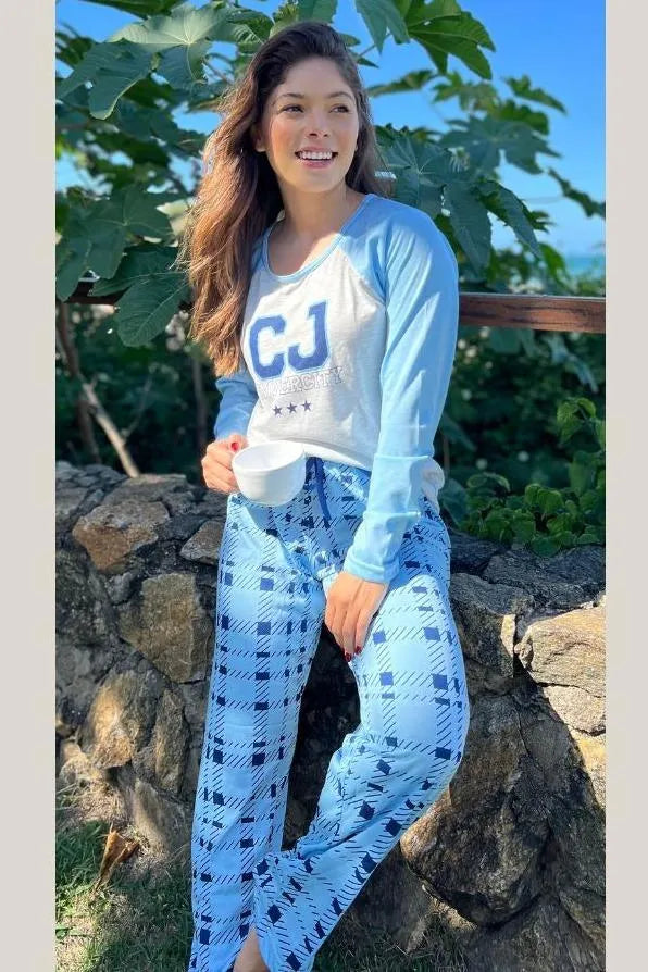 Pijama Longo Malha PV Raglan- CJ