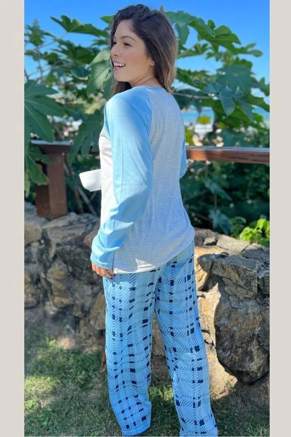 Pijama Longo Malha PV Raglan- CJ