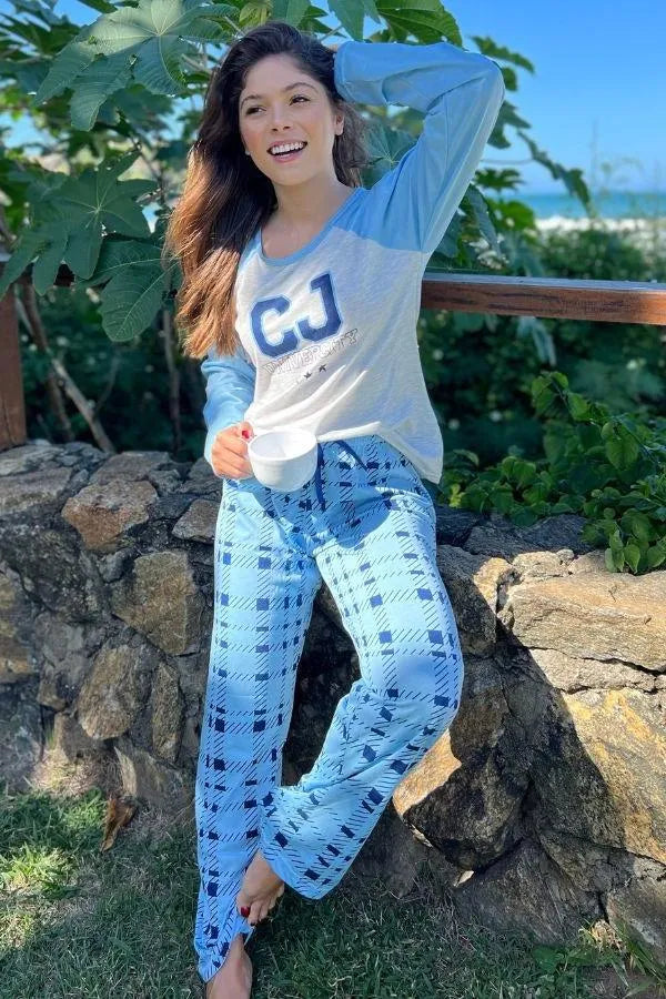 Pijama Longo Malha PV Raglan- CJ