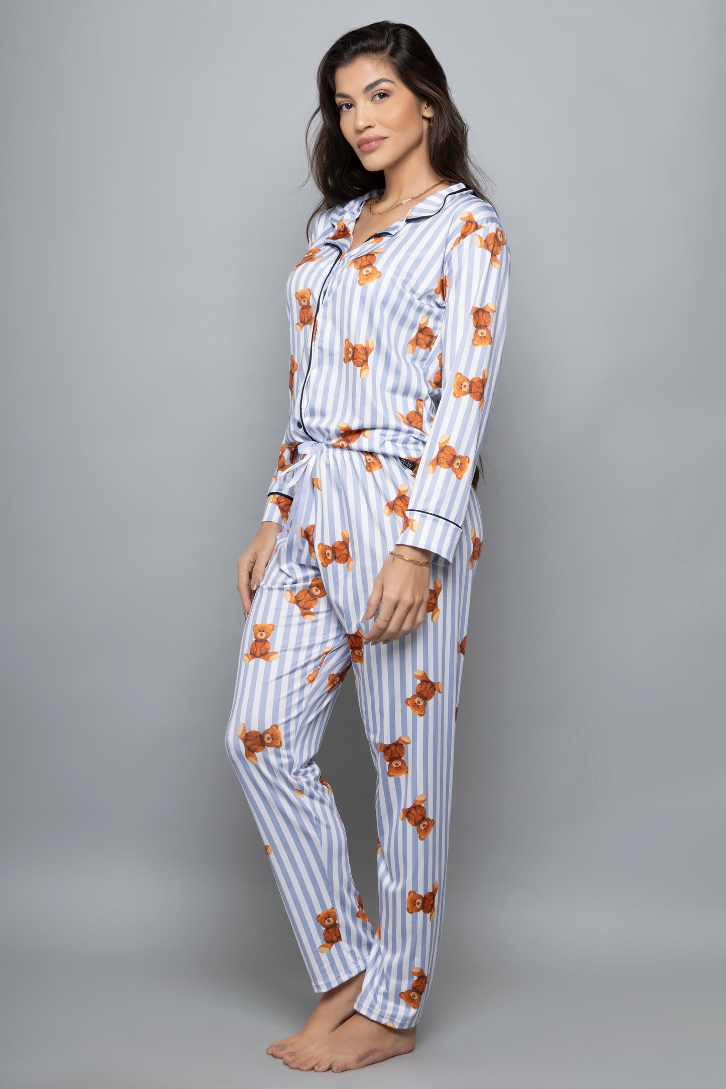 Pijama longo americano fluit- Ursinho Listrado