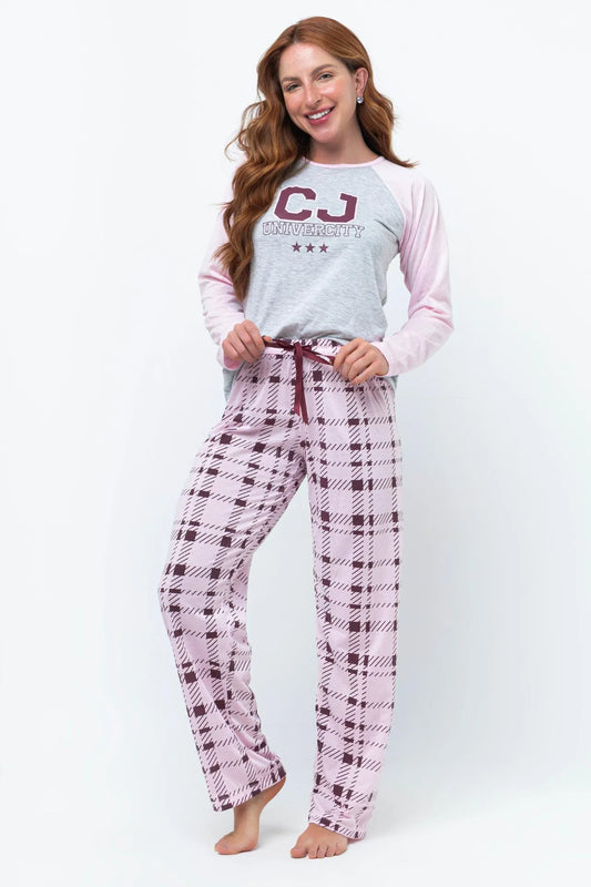 Pijama Longo Malha PV Raglan- CJ