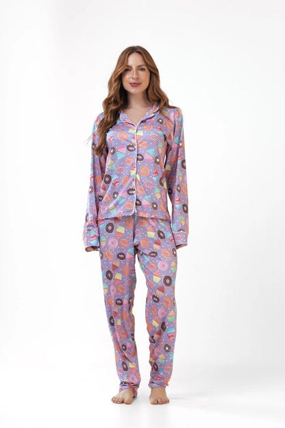 Pijama longo americano fluit- Donnut