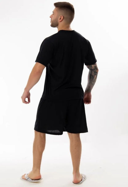 Pijama Curto Masculino Preto