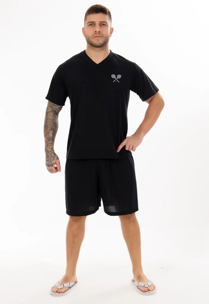 Pijama Curto Masculino Preto