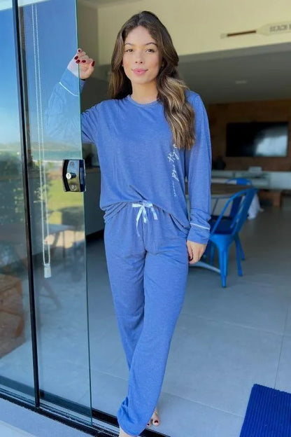 Pijama Longo Malha PV - You Pretty