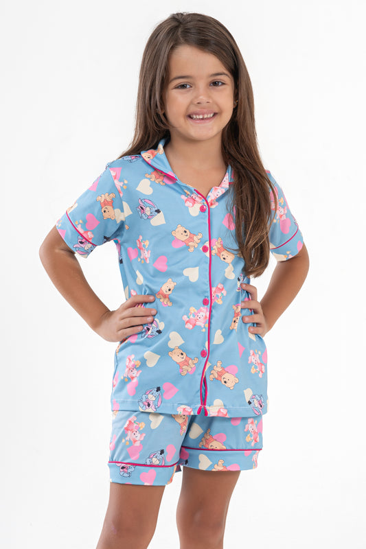 Pijama Americano Infantil Fluit - Ursinho Pooh
