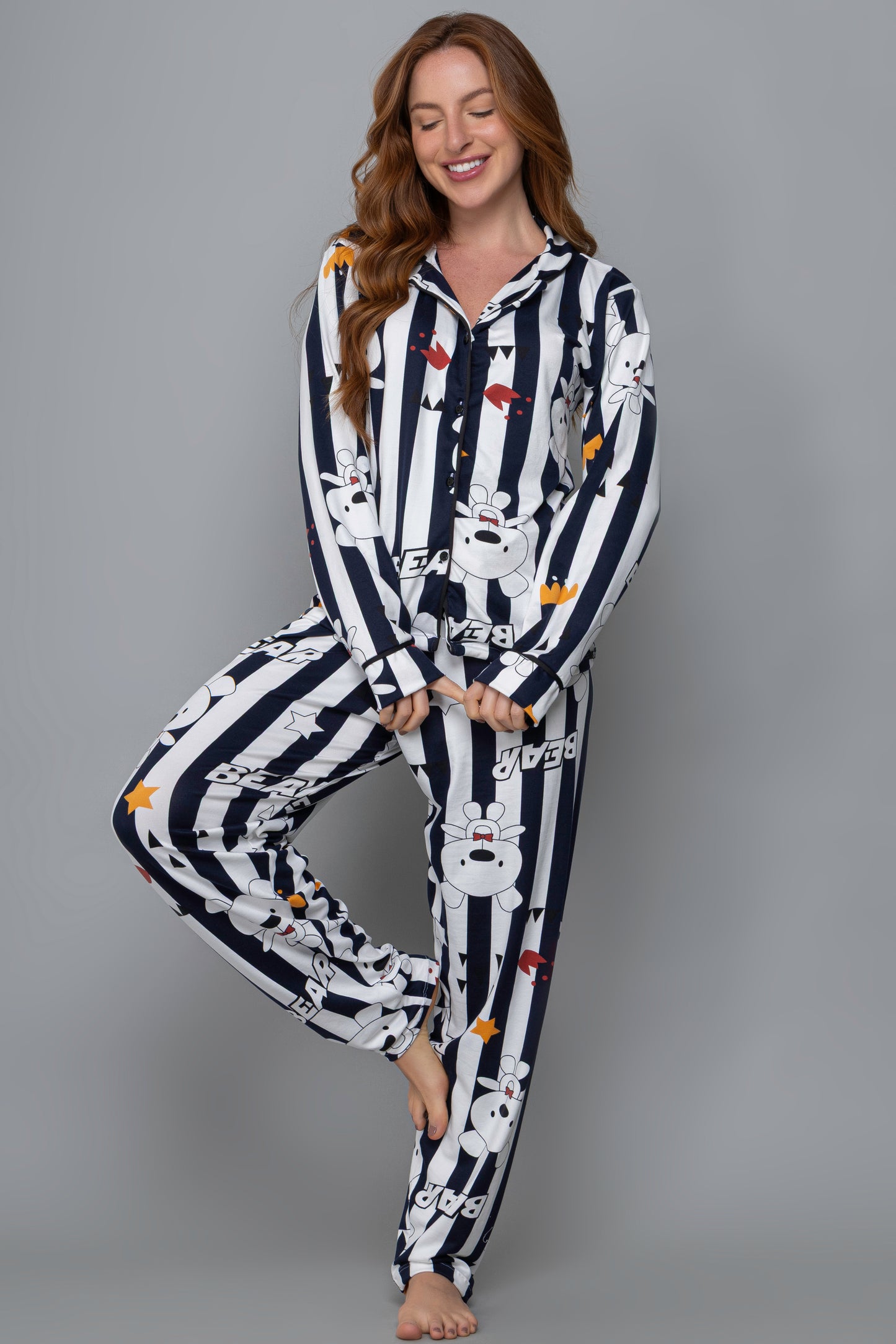 Pijama Americano Longo Suede - Bear