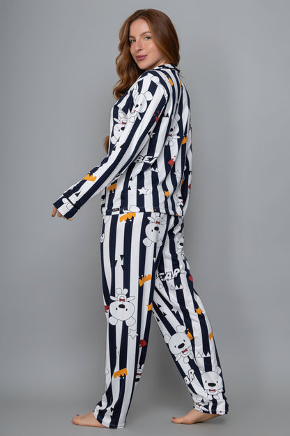 Pijama Americano Longo Suede - Bear