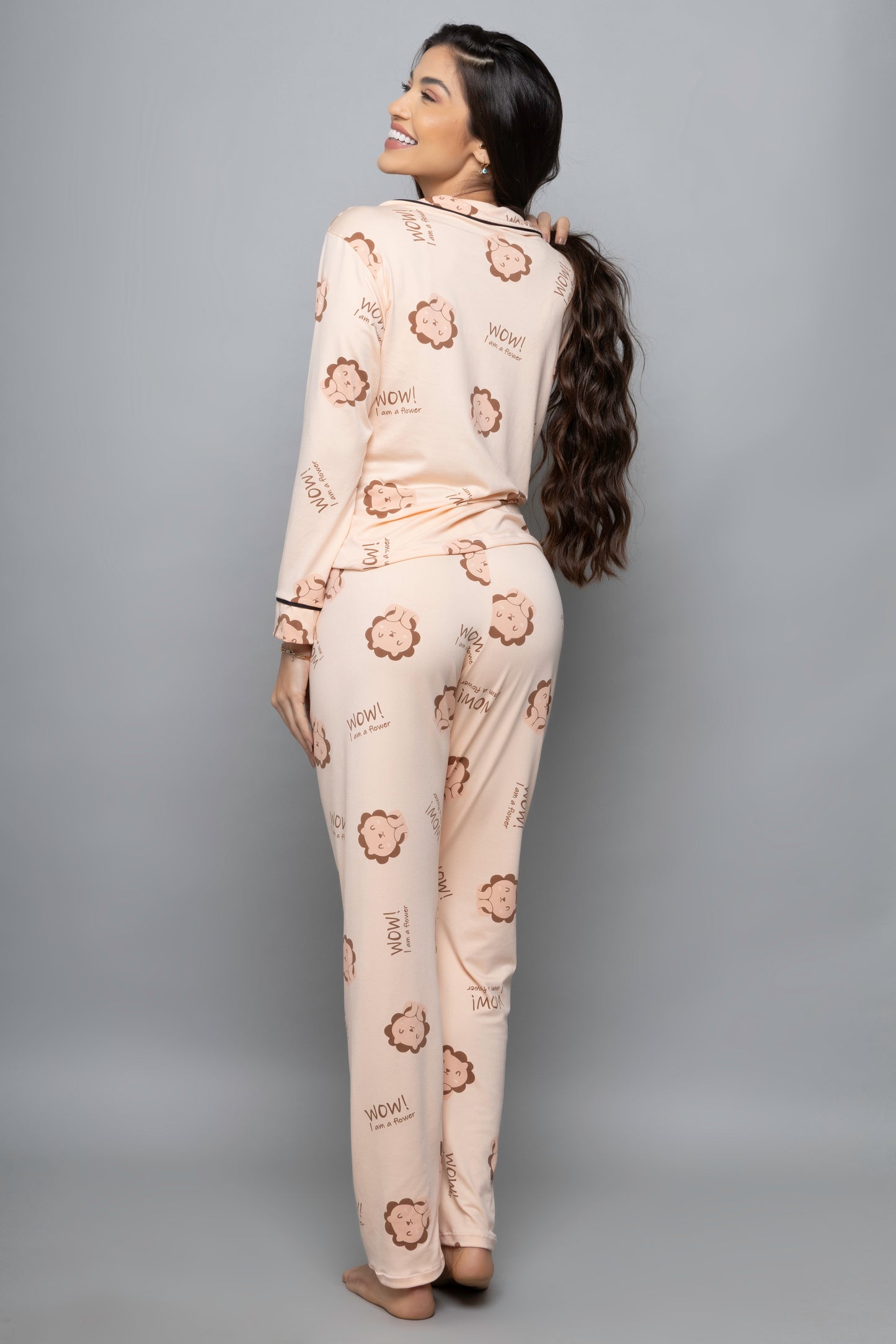 Pijama americano longo suede- Leozinho