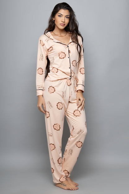 Pijama americano longo suede- Leozinho