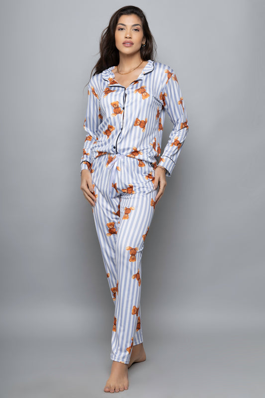 Pijama longo americano fluit- Ursinho Listrado