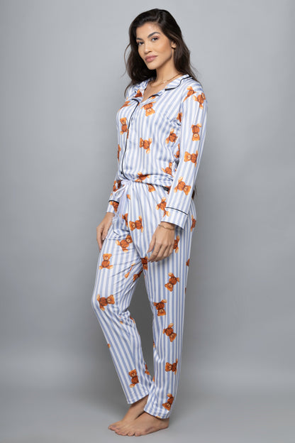 Pijama longo americano fluit- Ursinho Listrado