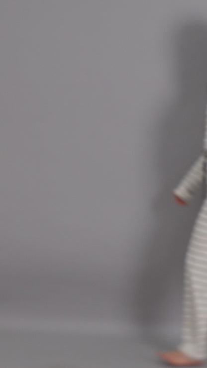 Pijama americano longo poliamida- Off White